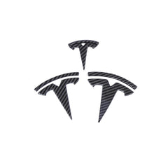 Model 3/Y Steering Wheel Front/Rear Trunk Logo ABS Cover Sticker 3pcs