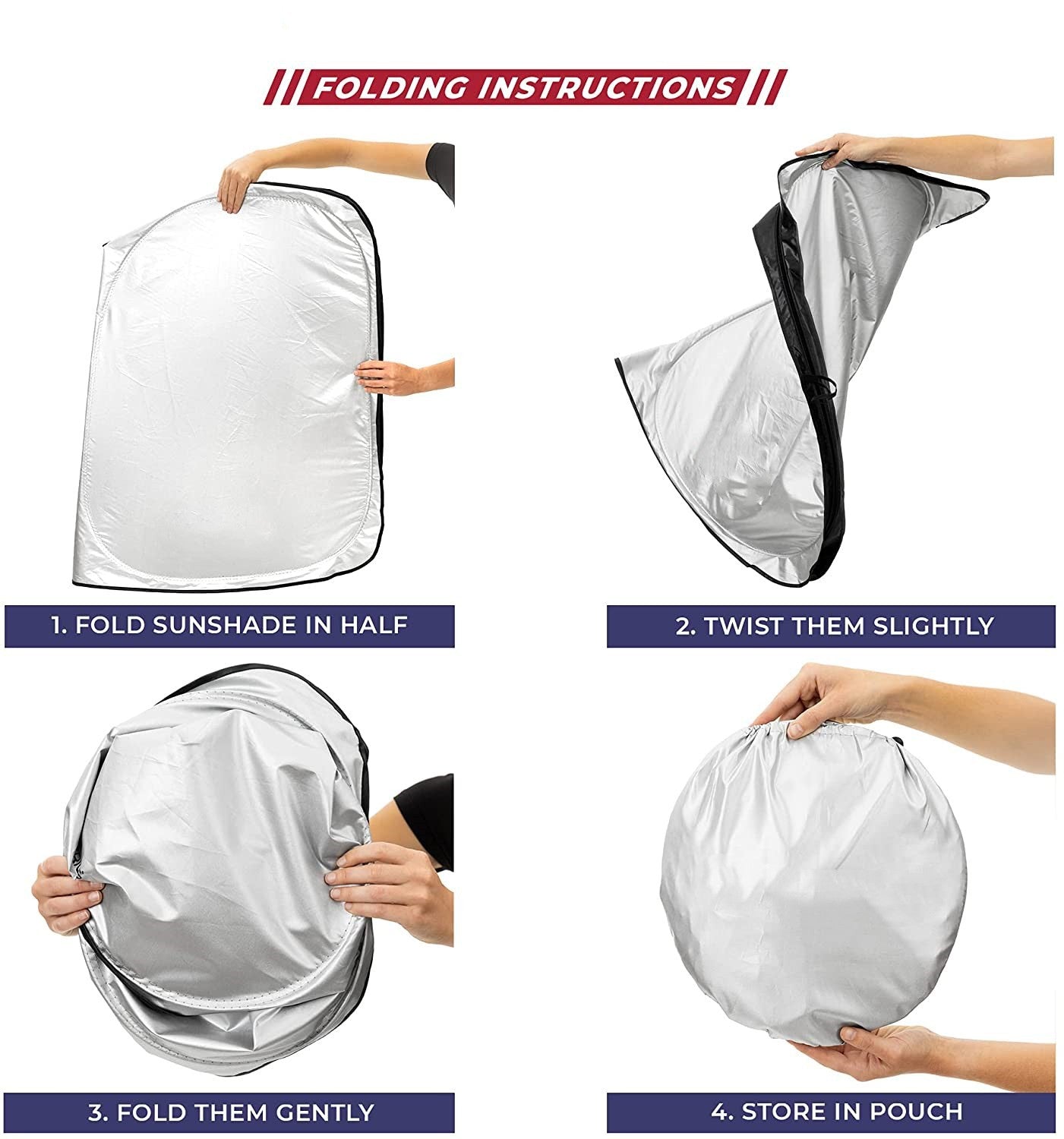 Foldable Windshield Sun Shade for Tesla Model 3/Y (2017-2024) - Sun Visor Accessory