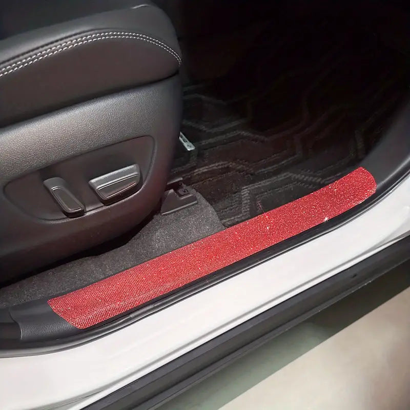 4-Piece Carbon Fiber Door Sill Guards for Tesla Model X (2015-2020)